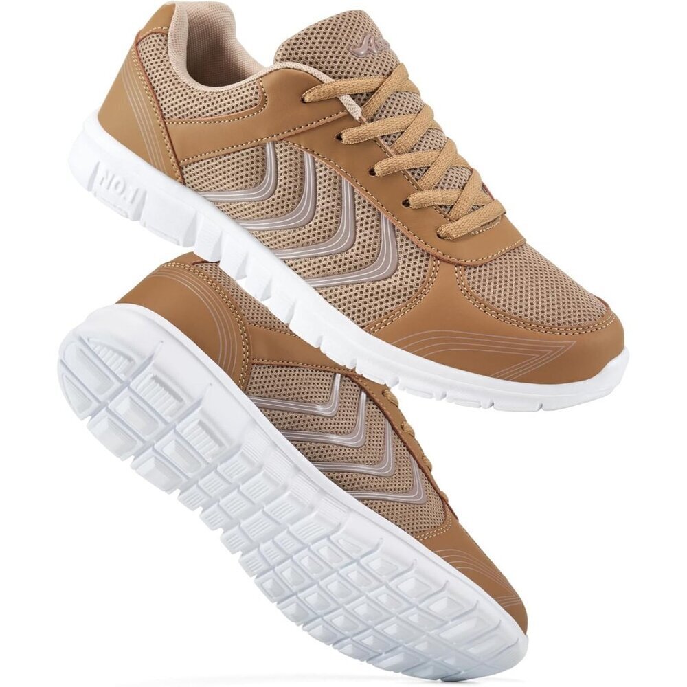 Women Running Shoes Slip On Walking Non Slip Comfortable Fashion Tennis Khaki